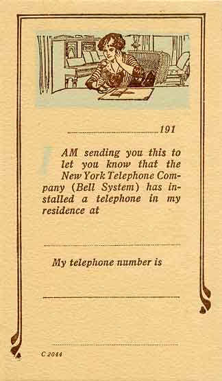 bell telephone postcard